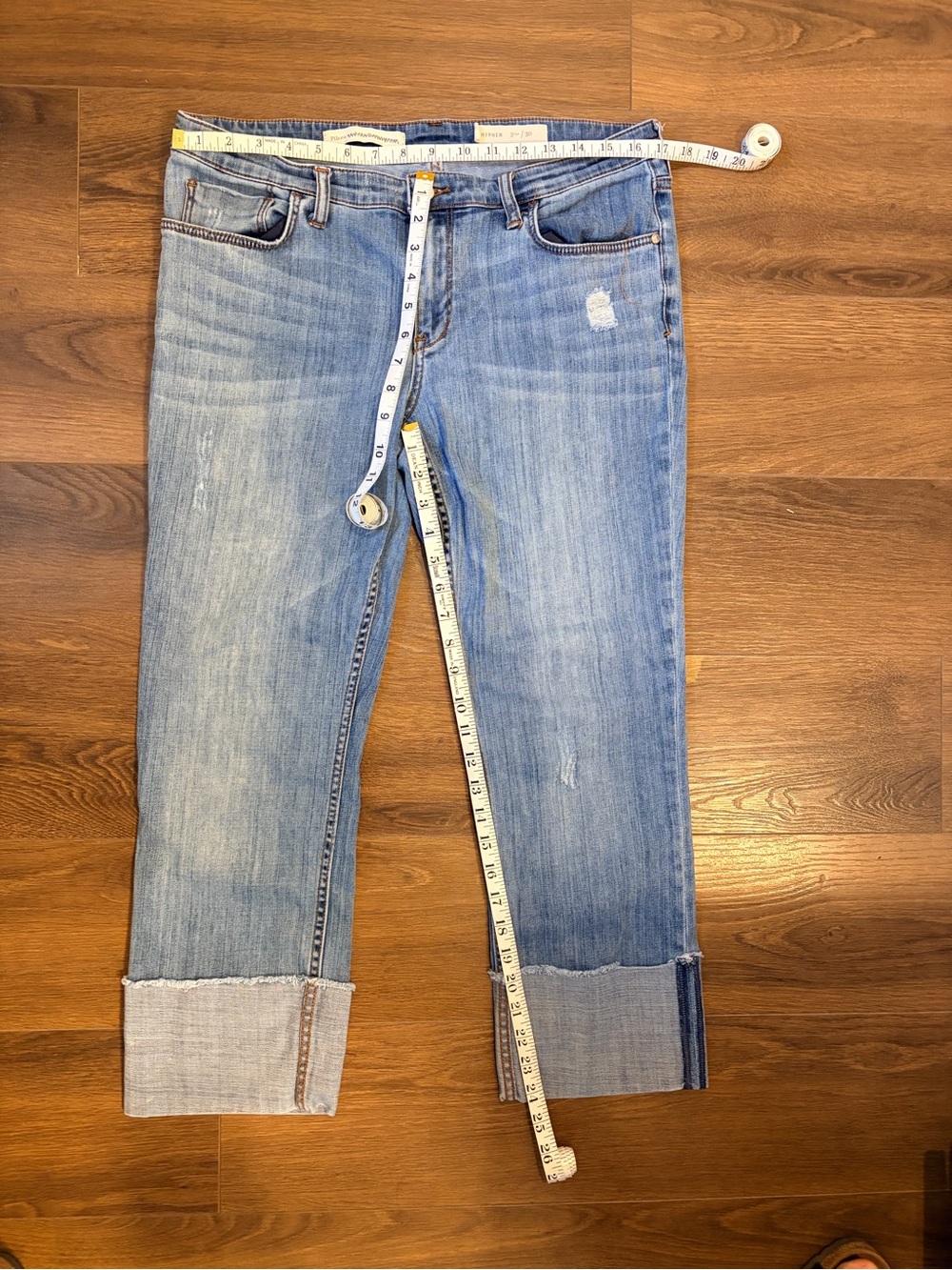 Pilcro Hyphen mid-rise Cuffed cropped jeans size 30 - Picture 5 of 7